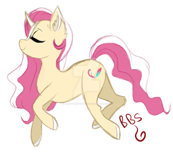 Size: 1024x931 | Tagged: safe, artist:berry-bliss-sundae, oc, oc:berry bliss sundae, pony, unicorn, cute, female, mare, simple background, solo, trotting, watermark, white background