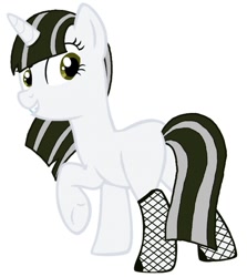 Size: 600x672 | Tagged: safe, artist:grimm821525, oc, oc:roza, pony, unicorn, base used, female, fishnet stockings, mare, plot, simple background, solo, white background