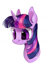 Size: 1000x1545 | Tagged: safe, artist:rocy canvas, twilight sparkle, bust, portrait, simple background, solo, white background