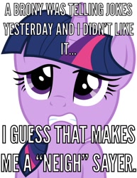 Size: 785x1018 | Tagged: safe, edit, twilight sparkle, pony, image macro, joke, meme, simple background, solo, white background