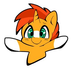 Size: 768x714 | Tagged: safe, artist:asg, sunburst, unicorn, cute, looking at you, male, missing accessory, simple background, solo, stallion, sunbetes, white background