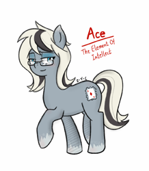 Size: 1102x1263 | Tagged: safe, artist:z-y-c, oc, earth pony, pony, glasses, looking at you, simple background, white background