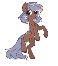 Size: 864x976 | Tagged: safe, artist:deerloud, oc, earth pony, pony, base used, rearing, simple background, solo, white background