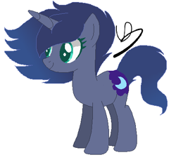 Size: 434x401 | Tagged: safe, artist:bc-ls, oc, pony, unicorn, base used, female, mare, offspring, parent:king sombra, parent:princess luna, parents:lumbra, simple background, solo, white background