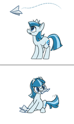 Size: 1974x3312 | Tagged: safe, artist:kovoranu, oc, oc only, earth pony, pony, biting, comic, female, mare, paper airplane, ponified, roskomnadzor, simple background, solo, tail wag, telegram (software), white background