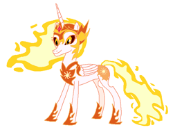 Size: 733x547 | Tagged: safe, artist:watermelon changeling, derpibooru exclusive, daybreaker, alicorn, pony, female, mare, ms paint, simple background, solo, white background