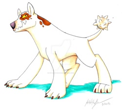 Size: 1024x920 | Tagged: safe, artist:pitterpaint, oc, oc only, oc:jasper, diamond dog, adopted offspring, deviantart watermark, diamond dog oc, obtrusive watermark, parent:fancypants, parent:rarity, parents:raripants, simple background, solo, traditional art, watermark, white background