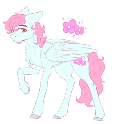 Size: 2074x2177 | Tagged: safe, artist:anyatrix, oc, oc:cherry blossom, pegasus, pony, high res, male, offspring, parent:bulk biceps, parent:fluttershy, parents:flutterbulk, simple background, solo, stallion, white background