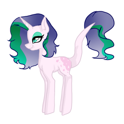 Size: 1541x1540 | Tagged: safe, artist:pinkgalaxy56, oc, dracony, hybrid, unicorn, female, interspecies offspring, offspring, parent:rarity, parent:spike, parents:sparity, simple background, solo, white background