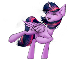 Size: 2349x2012 | Tagged: safe, artist:pucksterv, artist:styroponyworks, twilight sparkle, twilight sparkle (alicorn), alicorn, pony, collaboration, do the sparkle, eyes closed, female, mare, simple background, solo, white background