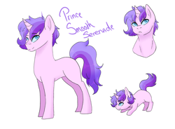 Size: 1024x755 | Tagged: safe, artist:kittii-kat, oc, oc:smooth serenade, pony, unicorn, colt, male, offspring, parent:princess cadance, parent:shining armor, parents:shiningcadance, simple background, solo, stallion, white background