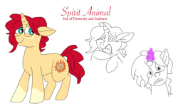 Size: 800x500 | Tagged: safe, artist:zee-stitch, oc, oc only, oc:spirit animal, pony, unicorn, freckles, male, offspring, parent:fluttershy, parent:sunburst, parents:flutterburst, simple background, socks (coat marking), solo, stallion, white background