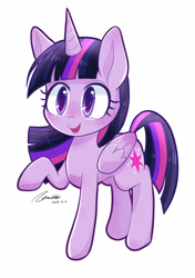 Size: 2039x2894 | Tagged: safe, artist:bbtasu, twilight sparkle, twilight sparkle (alicorn), alicorn, cute, female, mare, simple background, solo, white background