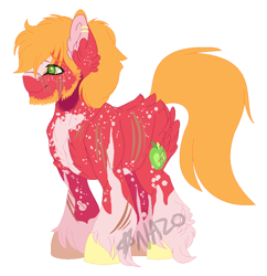 Size: 819x846 | Tagged: safe, artist:owl-clockwork, big macintosh, earth pony, pony, alternate design, base used, beard, blaze (coat marking), chest fluff, ear fluff, facial hair, freckles, male, redesign, scar, simple background, socks (coat marking), solo, stallion, unshorn fetlocks, white background