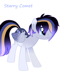 Size: 996x1200 | Tagged: safe, artist:sugaryicecreammlp, oc, oc:starry comet, pegasus, pony, male, simple background, solo, stallion, white background