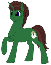 Size: 555x710 | Tagged: safe, artist:mythpony, oc, oc:emerald, pony, unicorn, male, simple background, solo, stallion, white background