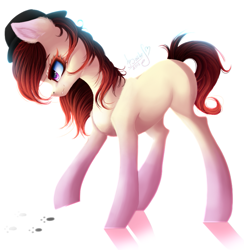 Size: 785x805 | Tagged: safe, artist:bastet-catmew, oc, earth pony, pony, female, mare, simple background, solo, white background