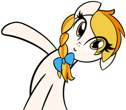 Size: 1228x1071 | Tagged: safe, artist:furrgroup, earth pony, pony, background pony, braid, cute, female, peach melba, simple background, solo, tumblr, white background