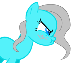 Size: 856x720 | Tagged: safe, artist:lullabyprince, oc, oc only, oc:candy love, earth pony, pony, angry, blushing, female, mare, ms paint, simple background, solo, white background