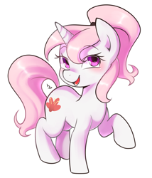 Size: 832x971 | Tagged: safe, artist:haden-2375, oc, oc only, oc:candy blossom, pony, unicorn, female, mare, simple background, white background