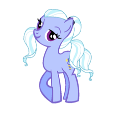 Size: 712x756 | Tagged: safe, artist:splitty-bases, edit, editor:mlppony123, sugarcoat, earth pony, pony, base used, bedroom eyes, curly hair, equestria girls ponified, missing accessory, ponified, ponytail, ponytails, simple background, solo, white background