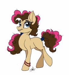 Size: 4080x4460 | Tagged: safe, artist:celestial-rainstorm, oc, oc:confetti cake, earth pony, pony, absurd resolution, female, mare, offspring, parent:cheese sandwich, parent:pinkie pie, parents:cheesepie, simple background, solo, white background