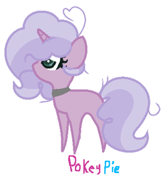 Size: 368x400 | Tagged: safe, artist:kiarasupernova, oc, oc only, pony, unicorn, adoptable, blank flank, choker, female, mare, offspring, parent:pinkie pie, parent:pokey pierce, parents:pokeypie, pointy ponies, simple background, solo, unnamed oc, white background