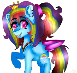 Size: 1002x954 | Tagged: safe, oc, oc only, pegasus, pony, crown, jewelry, regalia, simple background, white background