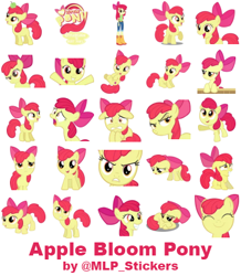 Size: 364x418 | Tagged: safe, artist:mlpcreativelab, apple bloom, pony, equestria girls, simple background, telegram sticker, white background