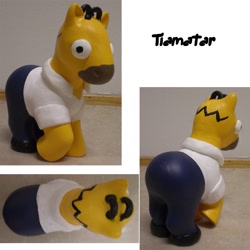 Size: 1200x1200 | Tagged: safe, derpibooru import, custom, homer simpson, irl, photo, ponified, the simpsons, toy