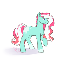 Size: 1000x800 | Tagged: safe, artist:mah521, oc, oc:sweet mint, earth pony, pony, female, mare, simple background, solo, white background