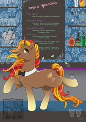 Size: 600x849 | Tagged: safe, artist:baby-blue-bell, derpibooru import, oc, oc only, pony, unicorn, bartender