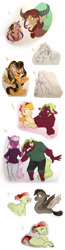 Size: 900x3481 | Tagged: safe, artist:vindhov, cheerilee, yona, zephyr breeze, oc, oc:black twig apple, oc:bumblebee, oc:charcoal, oc:crabapple, oc:curtain call, oc:honeycrisp, oc:hurricane, oc:love letter, anthro, earth pony, hippogriff, hybrid, pegasus, pony, snake, unicorn, yak, anthro oc, anthro with ponies, brother and sister, bucktooth, colt, ear pull, female, filly, hair over eyes, hair styling, hat, interspecies offspring, magical lesbian spawn, male, mare, mother and child, mother and son, next generation, offspring, older, older yona, parent and child, parent:apple bloom, parent:big macintosh, parent:carrot crunch, parent:cheerilee, parent:diamond tiara, parent:fluttershy, parent:gabby, parent:pinkie pie, parent:ponet, parent:prince rutherford, parent:scootaloo, parent:trouble shoes, parent:twilight sparkle, parents:cheerimac, parents:crunchbloom, parents:gabbyloo, parents:ponetshy, parents:trouble pie, parents:twiford, siblings, simple background, uncle and nephew, white background, yakony