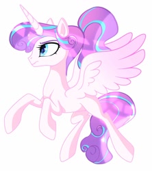 Size: 910x1024 | Tagged: safe, artist:tea, princess flurry heart, alicorn, older, older flurry heart, simple background, solo, white background