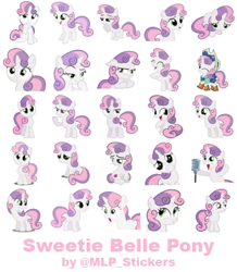 Size: 364x418 | Tagged: safe, artist:mlpcreativelab, sweetie belle, pony, simple background, telegram sticker, white background