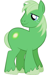 Size: 819x1200 | Tagged: safe, earth pony, pony, emerald ray, male, recolor, season 3 speculation, simple background, solo, speculation, stallion, transparent background