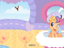 Size: 1438x1079 | Tagged: safe, screencap, scootaloo, g3.5, newborn cuties, youtube caption