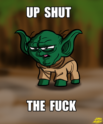 Size: 1000x1200 | Tagged: safe, artist:willdrawforfood1, derpibooru import, funny, funny as hell, ponified, star wars, vulgar, yoda