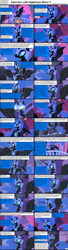 Size: 1282x4732 | Tagged: safe, derpibooru import, nightmare moon, comic:celestia's servant interview, caption, comic, interview