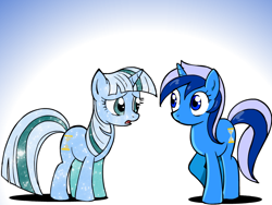 Size: 800x600 | Tagged: safe, artist:marcusmaximus, derpibooru import, minuette, duality, square crossover