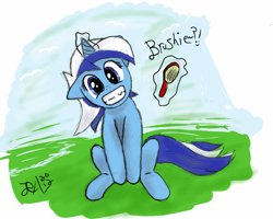 Size: 565x451 | Tagged: artist needed, safe, derpibooru import, minuette, brushie, magic, solo