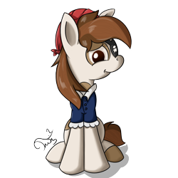 Size: 900x900 | Tagged: safe, artist:twilightsquare, pipsqueak, earth pony, pony, brown mane, colt, costume, male, pirate