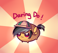 Size: 575x519 | Tagged: safe, artist:pekou, derpibooru import, daring do, ask my little chubbies, chubbie