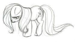 Size: 900x502 | Tagged: safe, artist:lauren faust, posey, earth pony, pony, g1, concept art, female, g1 to g4, generation leap, mare, sketch, solo, traditional art