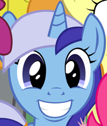 Size: 632x745 | Tagged: safe, derpibooru import, berry punch, berryshine, carrot top, golden harvest, minuette, cleanest teeth in equestria, faic, smiling