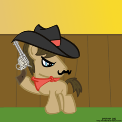 Size: 1000x1000 | Tagged: safe, artist:invidlord, derpibooru import, sheriff silverstar, colt, evil counterpart