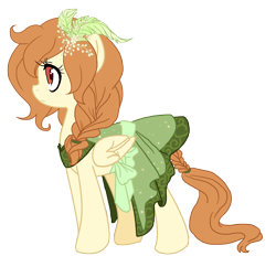 Size: 3622x3512 | Tagged: safe, artist:the-orator, derpibooru import, oc, oc only, oc:whirly willow, pegasus, pony, clothes, dress, high res, solo