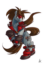 Size: 600x890 | Tagged: safe, artist:lexx2dot0, derpibooru import, guilty gear, ponified, sol badguy