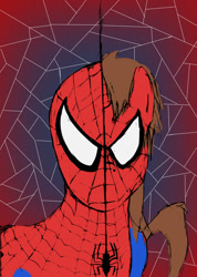 Size: 598x840 | Tagged: safe, artist:edcom02, crossover, peter parker, ponified, spider-man, spiders and magic: rise of spider-mane, superhero