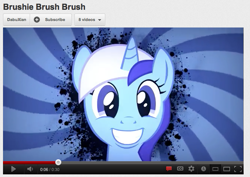 Size: 665x470 | Tagged: safe, artist:dabuxian, minuette, brushie, youtube, youtube link